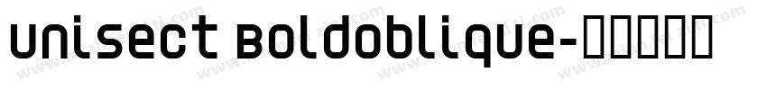 Unisect BoldOblique字体转换